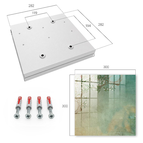 Caja para llaves con diseño de árbol en flor