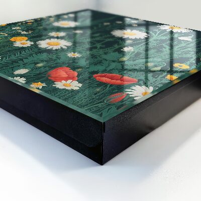 Armario para llaves con diseño de prado de flores