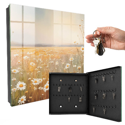 Caja para llaves diseño de prado de flores