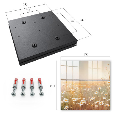 Caja para llaves diseño de prado de flores