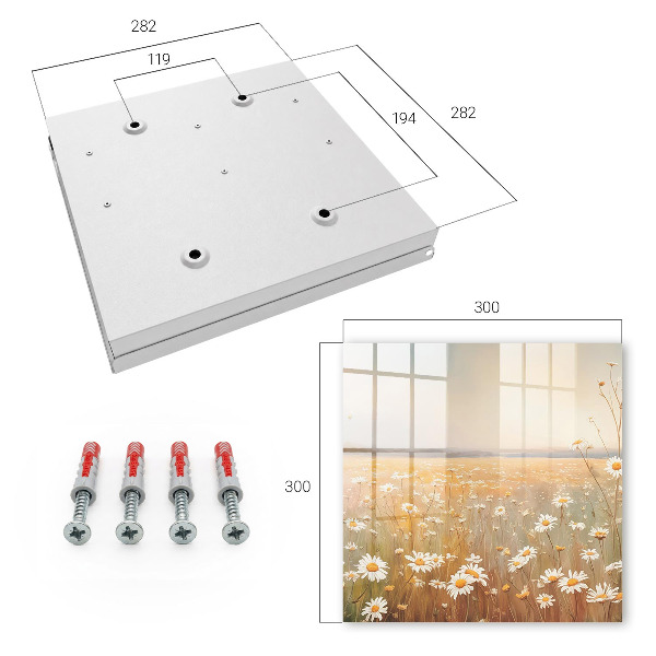 Caja para llaves diseño de prado de flores
