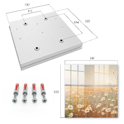 Caja para llaves diseño de prado de flores