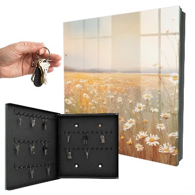 Caja para llaves diseño de prado de flores