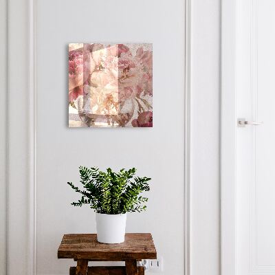 Armario para colgar llaves con diseño de flores románticas
