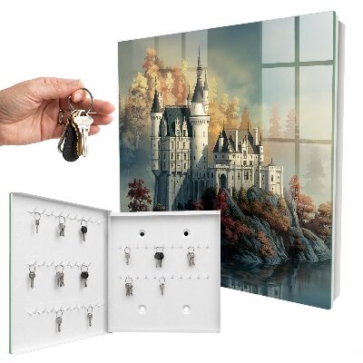 Caja para llaves diseño castillo en otoño