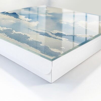 Caja para llaves con diseño de nubes en el cielo