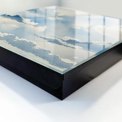 Caja para llaves con diseño de nubes en el cielo