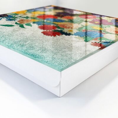 Armario para llaves de pared con diseño de paraíso de flores