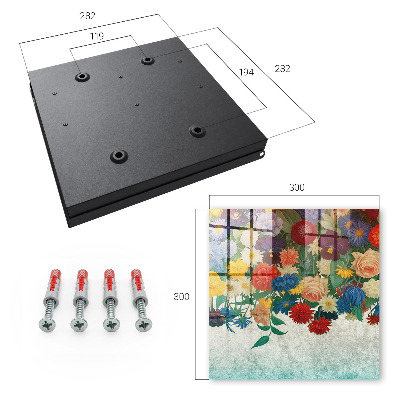 Armario para llaves de pared con diseño de paraíso de flores