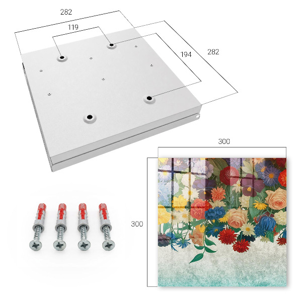 Armario para llaves de pared con diseño de paraíso de flores