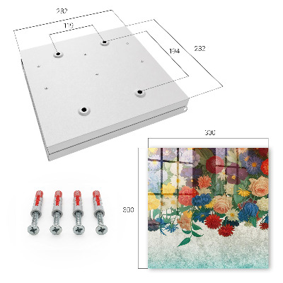 Armario para llaves de pared con diseño de paraíso de flores