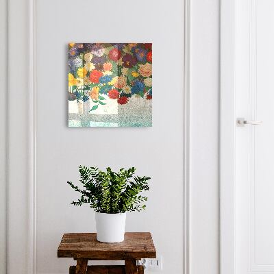 Armario para llaves de pared con diseño de paraíso de flores