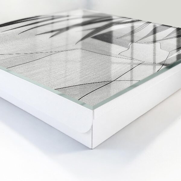 Caja para llaves de diseño con hojas grises