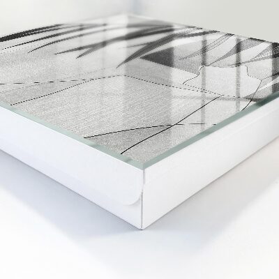 Caja para llaves de diseño con hojas grises