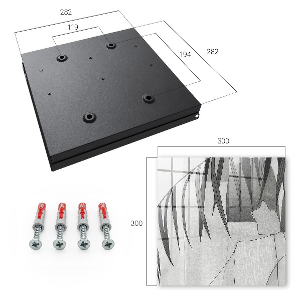 Caja para llaves de diseño con hojas grises