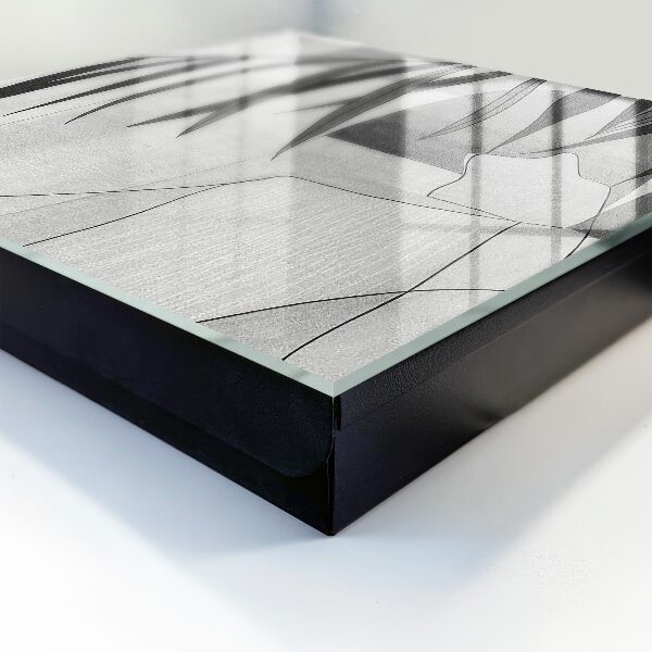Caja para llaves de diseño con hojas grises