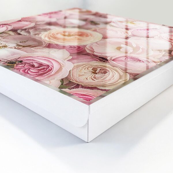 Caja para llaves modelo rosa decorativa