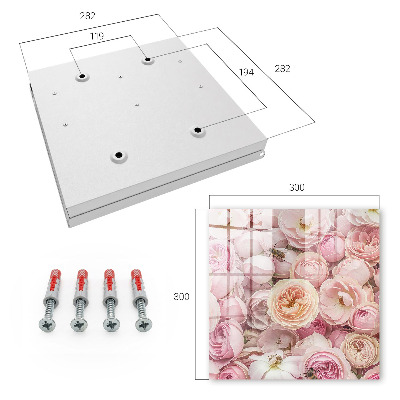 Caja para llaves modelo rosa decorativa