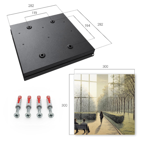 Caja para llaves diseño con estampado de un paseo por el parque