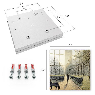 Caja para llaves diseño con estampado de un paseo por el parque