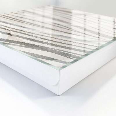 Caja para llaves con diseño de ondas grises