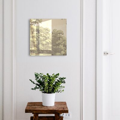 Armario para colgar llaves diseño bosque verde
