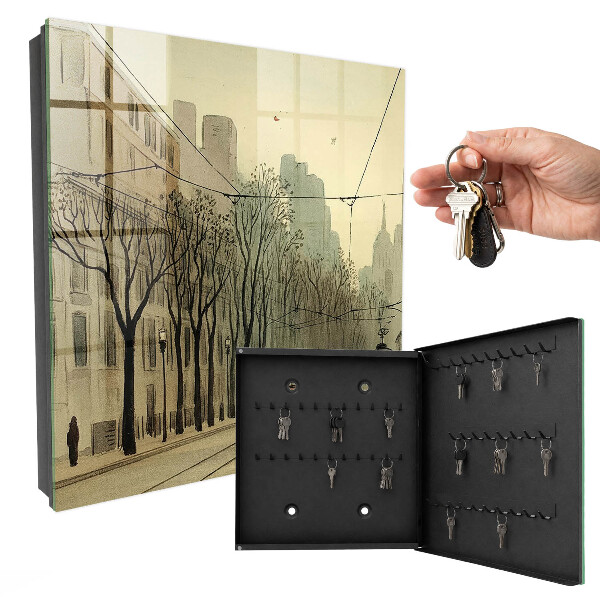 Caja para llaves diseño un paseo por la ciudad