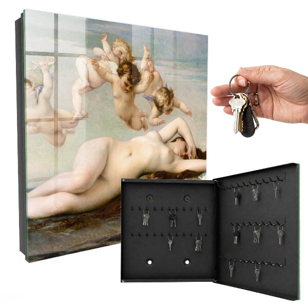 Armario para llaves con diseño de El nacimiento de Venus de Alexandre Cabanel