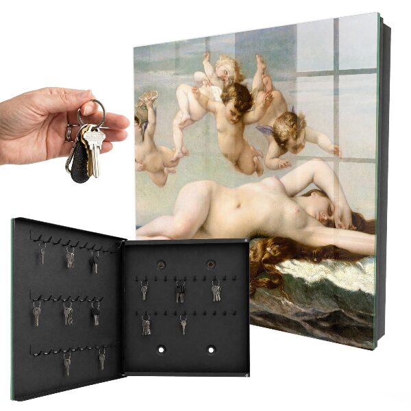 Armario para llaves con diseño de El nacimiento de Venus de Alexandre Cabanel