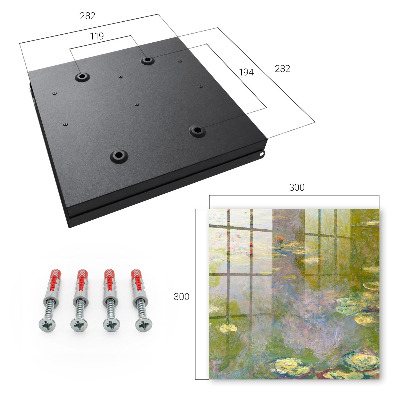Armario para llaves con diseño de Los nenúfares de Claude Monet