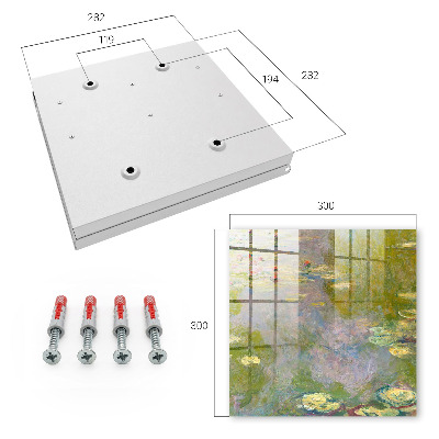 Armario para llaves con diseño de Los nenúfares de Claude Monet