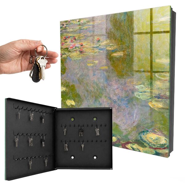 Armario para llaves con diseño de Los nenúfares de Claude Monet