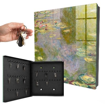 Armario para llaves con diseño de Los nenúfares de Claude Monet