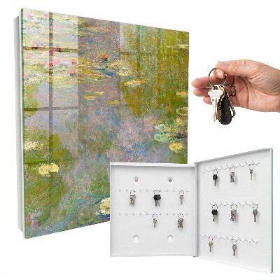 Armario para llaves con diseño de Los nenúfares de Claude Monet