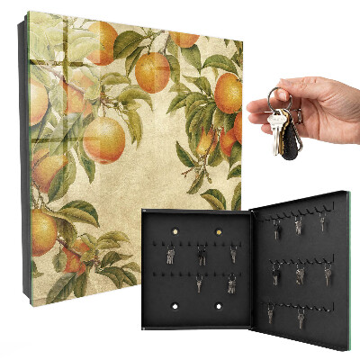 Caja para llaves diseño de naranjas y naturaleza