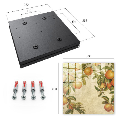 Caja para llaves diseño de naranjas y naturaleza