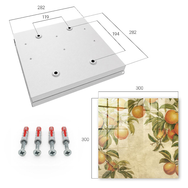 Caja para llaves diseño de naranjas y naturaleza