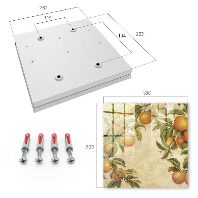 Caja para llaves diseño de naranjas y naturaleza