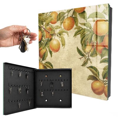 Caja para llaves diseño de naranjas y naturaleza