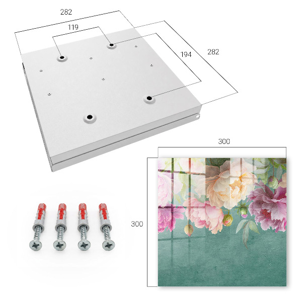 Armario para llaves con diseño de elegancia floral