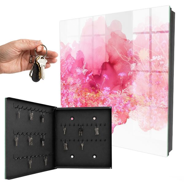 Armario para llaves con diseño de paisaje floral