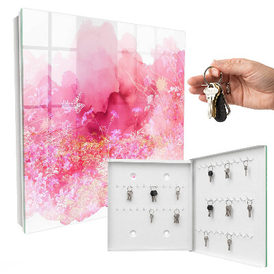 Armario para llaves con diseño de paisaje floral