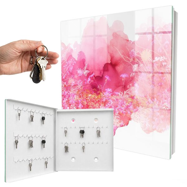 Armario para llaves con diseño de paisaje floral