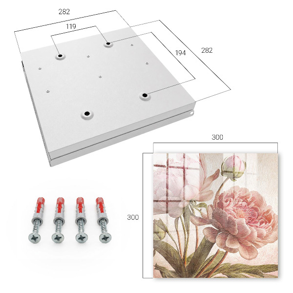 Caja para llaves diseño botánica romántica
