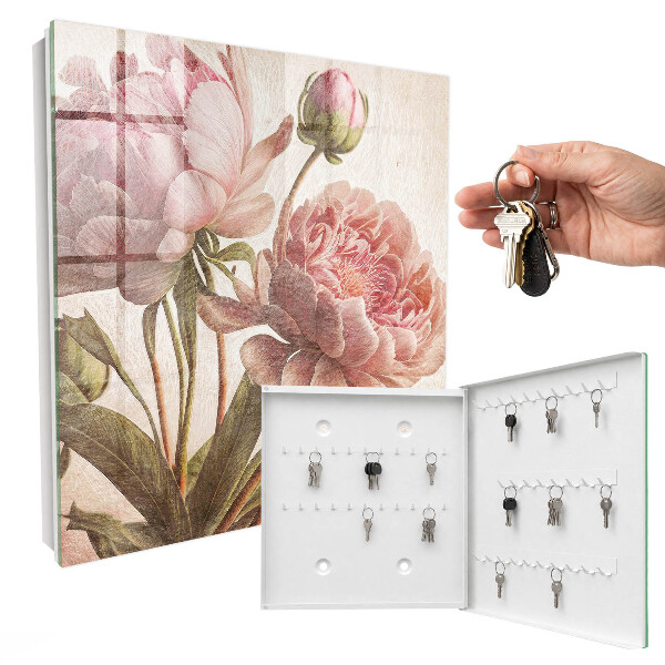 Caja para llaves diseño botánica romántica