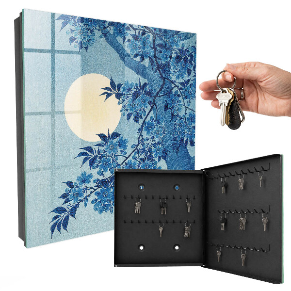 Caja para llaves diseño de noche iluminada por la luna