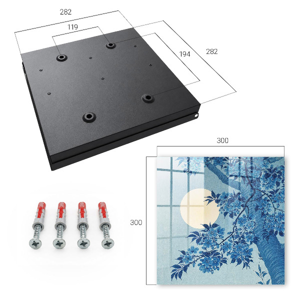 Caja para llaves diseño de noche iluminada por la luna