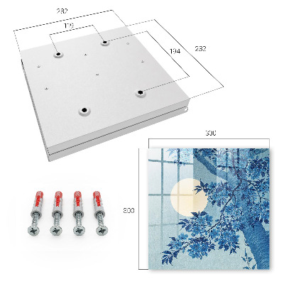 Caja para llaves diseño de noche iluminada por la luna