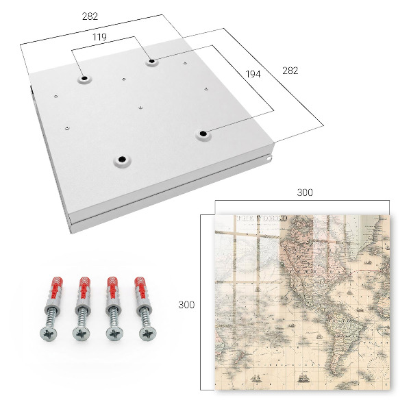 Armario para llaves con diseño de mapa del mundo