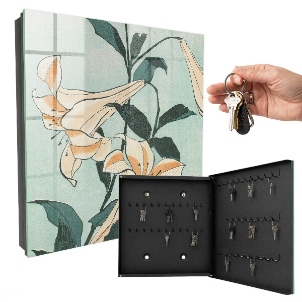 Caja para llaves diseño de lirios delicados